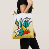 Zwaluwen geïnspireerd op traditioneel tattoo tote bag (Dichtbij)