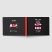 Zwaluwen houden van harten Rozen rood zwart gepers Gastenboek (Volledig)