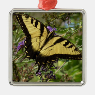 Zwaluwstaart op vlinderstruik metalen ornament