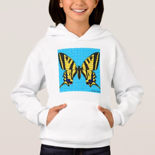Zwaluwstaart (wit) - Meisjes Pullover Hoodie (Voorkant)