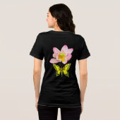 Zwaluwstaartvlinder figuur Tri-Blend shirt (Achterkant volledig)