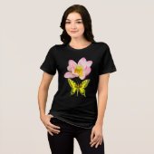 Zwaluwstaartvlinder figuur Tri-Blend shirt (Voorkant volledig)