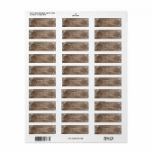  zwammen blazen houten kant bruiloft land etiket (Full Sheet)