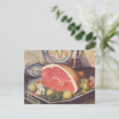 zwammen met groene bonen en aardappelen briefkaart (Staand voorkant)