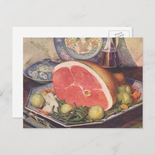 zwammen met groene bonen en aardappelen briefkaart (Voorkant / Achterkant)