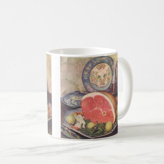  zwammen met groene bonen en aardappelen koffiemok (Voorkant rechts)