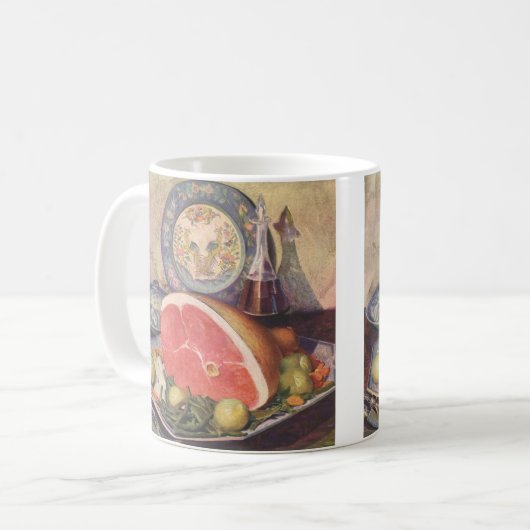  zwammen met groene bonen en aardappelen koffiemok (Voorkant links)