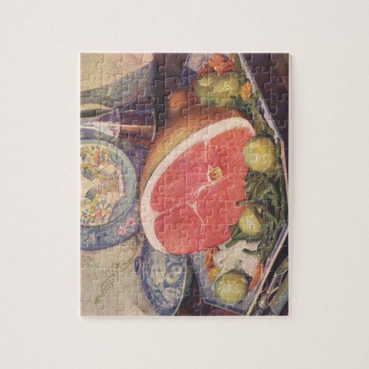  zwammen met groene bonen en aardappelen legpuzzel (Verticaal)