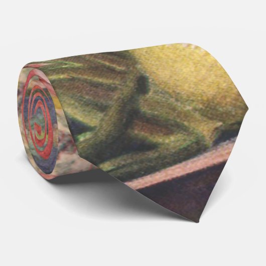  zwammen met groene bonen en aardappelen stropdas (Opgerold)