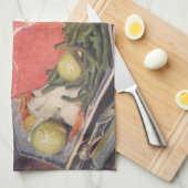  zwammen met groene bonen en aardappelen theedoek (Quarter Fold)