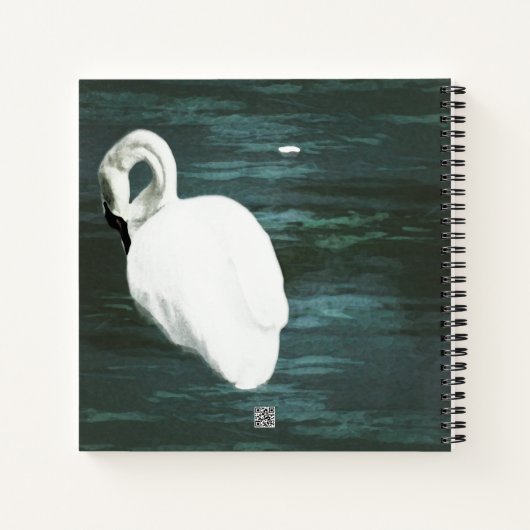 Zwan bij de Pond Notitieboek (Achterkant)