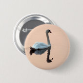 Zwan bij Sunset Button (Voorkant /achterkant)
