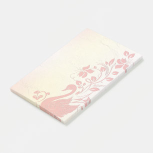 Zwan en bloemen post-it® notes