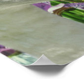 Zwan en Paarse Iris Flowers Poster (Hoek)