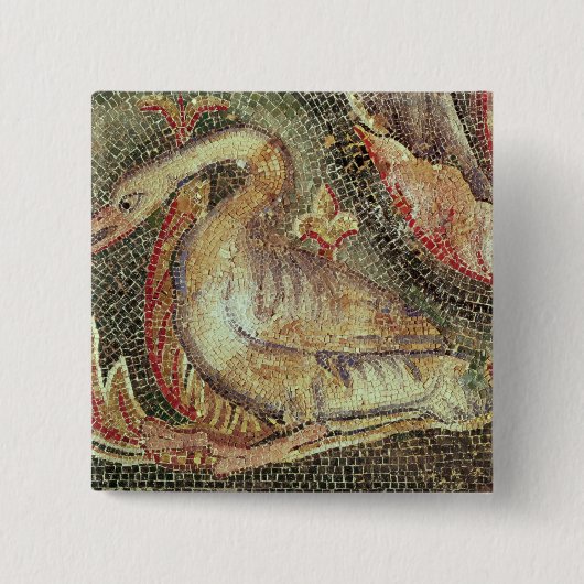 Zwan, gerestaureerd c.1200 vierkante button 5,1 cm (Voorkant)