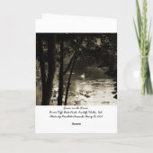 Zwan in de rivier - Birthday Kaart (Achterkant)