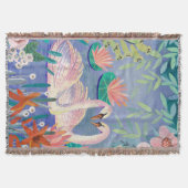 Zwan in het pond | Botanische vogelsoorten Deken (Voorkant)