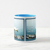 Zwan in het Psalm 23:2 11 Blauwe Mok (Midden)