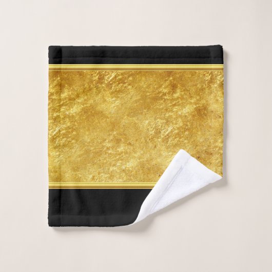 Zwan in turkooiswater met Gold en zwart design Bad Handdoek (Wasdoekje)