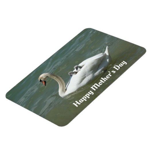 Zwan met baby's Flexibele fotomagneet Magneet (Linkerzijde)