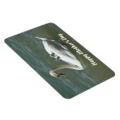 Zwan met baby's Flexibele fotomagneet Magneet (Rechterzijde)