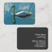 Zwan met denkbeelden over wolken visitekaartje (Voorkant / Achterkant)