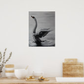 Zwan (rechterkant) poster (Keuken)