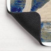 Zwan reflecteert aangepaste rand kleur muismat (Hoek)