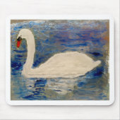 Zwan reflecteert aangepaste rand kleur muismat (Voorkant)