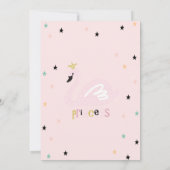 Zwan, sterren, prinses Baby shower Kaart (Achterkant)
