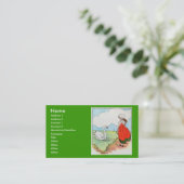 Zwan, zwaan, over het zee.  Swim, zwaan, zwemmen! Visitekaartje (Staand voorkant)