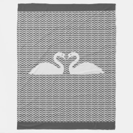 Zwand en golven fleece deken