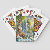 Zwanen bij de waterval Oasis Monogram Go Fish Game Pokerkaarten (Achterkant)