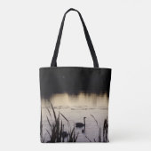 Zwanen bij Dusk Canvas tas (Achterkant)