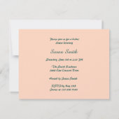 Zwanen bij zonsondergang aangepaste bruids douche  kaart (Achterkant)