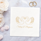 Zwanen bruiloft Jubileum V3 Folie Servetten