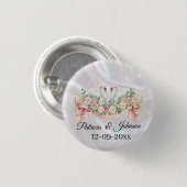 Zwanen Bruiloft Servetten Ronde Button 3,2 Cm (Voorkant /achterkant)