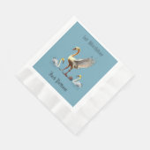 Zwanen Decor Het Plaatsen van Sky Birds 1e Verjaar Servet (Hoek)