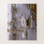 Zwanen en Charles brug in Praag Legpuzzel (Verticaal)