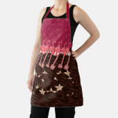 Zwanen en koekjes vulden chocoladegolven rood schort (Insitu)