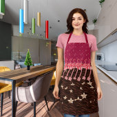 Zwanen en koekjes vulden chocoladegolven rood schort