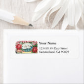 Zwanen en Rozen Aangepast adreslabel Klein Etiket (Insitu)