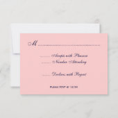 Zwanen en Rozen Aangepaste RSVP-kaarten Kaart (Achterkant)