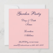 Zwanen en Rozen Custom Party Invitations Kaart (Achterkant)