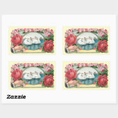 Zwanen en Rozen  kunst Stickers (Vel)