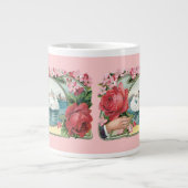 Zwanen en Rozen  Victoriaans Grote Koffiekop (Voorkant)