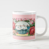 Zwanen en Rozen  Victoriaans Grote Koffiekop (Rechts)