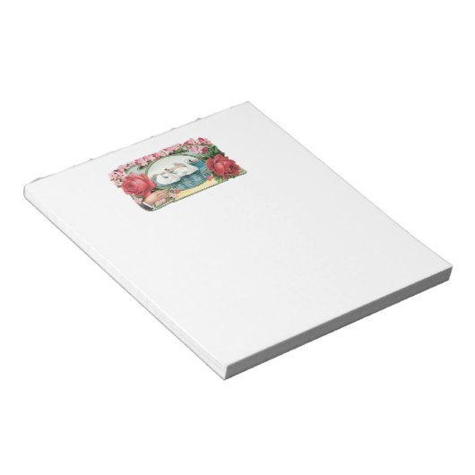 Zwanen en Rozen  Victoriaans Notitieblok (Schuin)