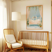 Zwanen Familie Muur Kunst Print, Romantische Babyk Poster