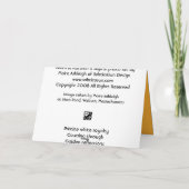 Zwanen in de Herfst Kaart (Achterkant)